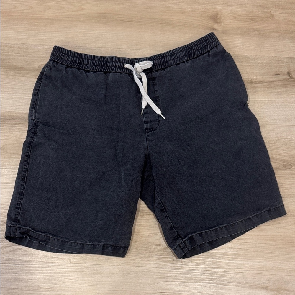 Men's All Saints Size Thirty two 32 Black Casual Drawstring Shorts